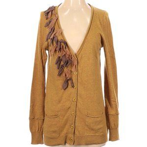 Anthropologie Tied Trails Ruffle Cashmere Cardigan